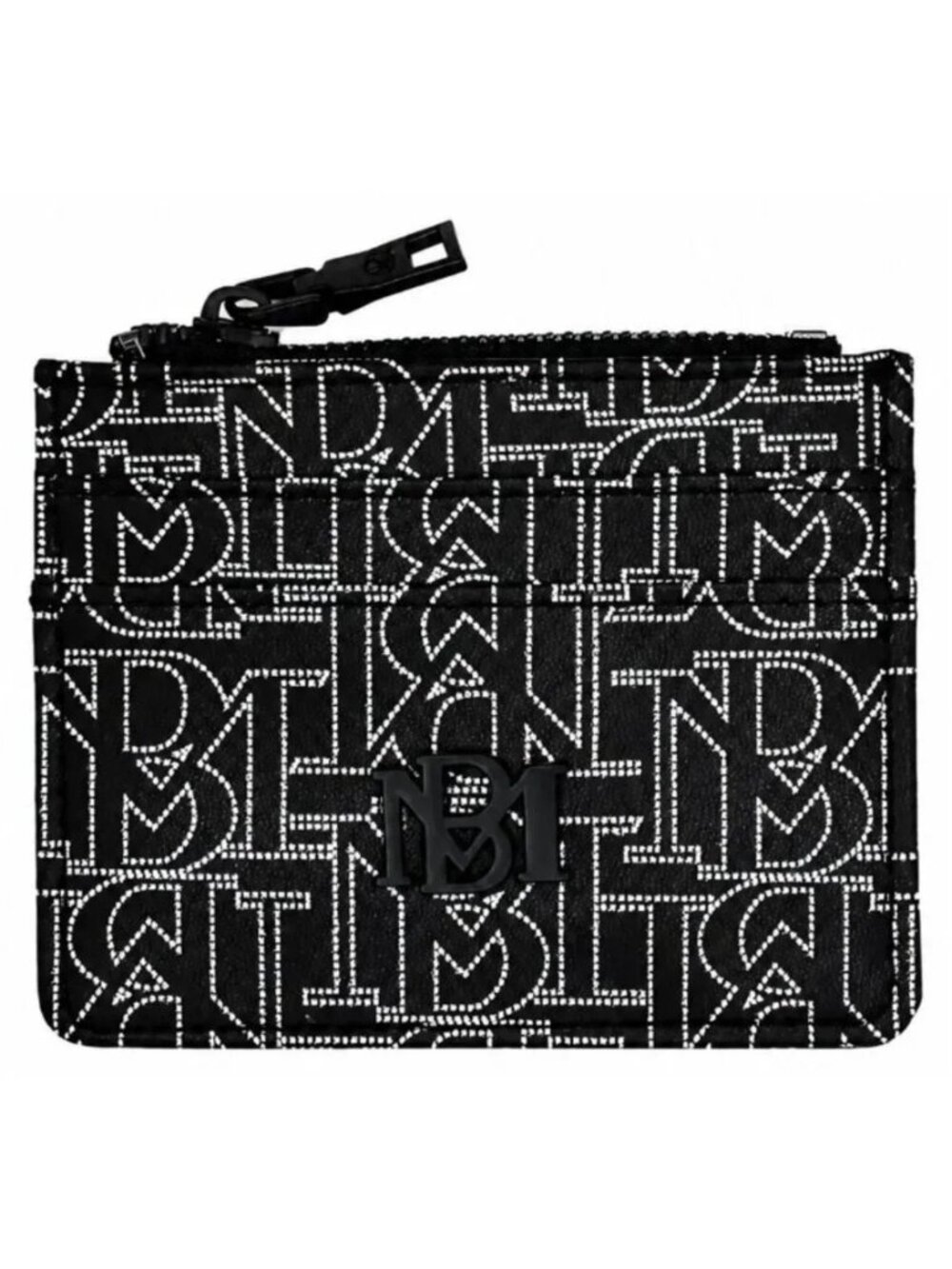 Badgley Mischka Black Monogram Small Zip Wallet BMW010 NWT